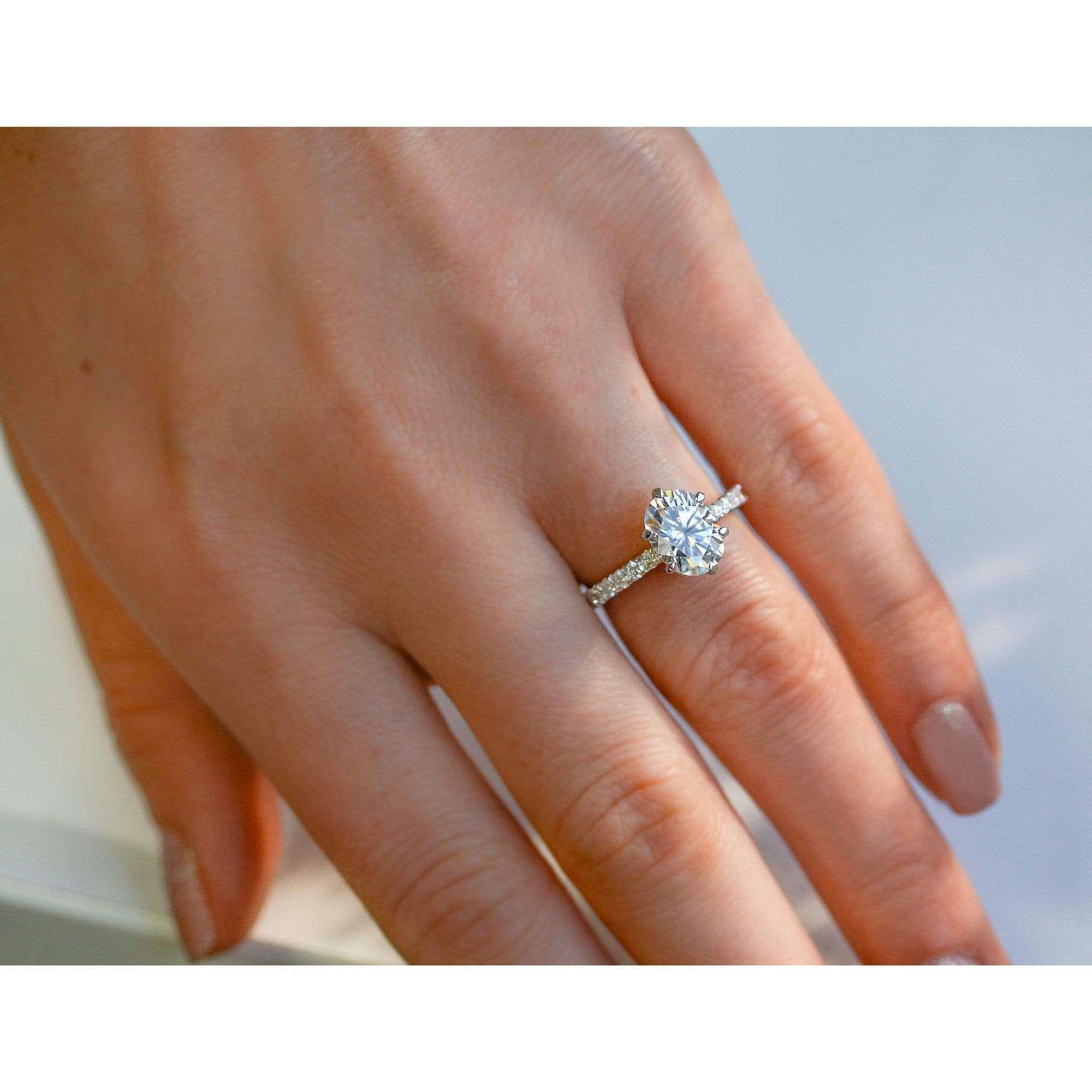 Kobelli 2.1ct Oval Forever One Moissanite Ring
