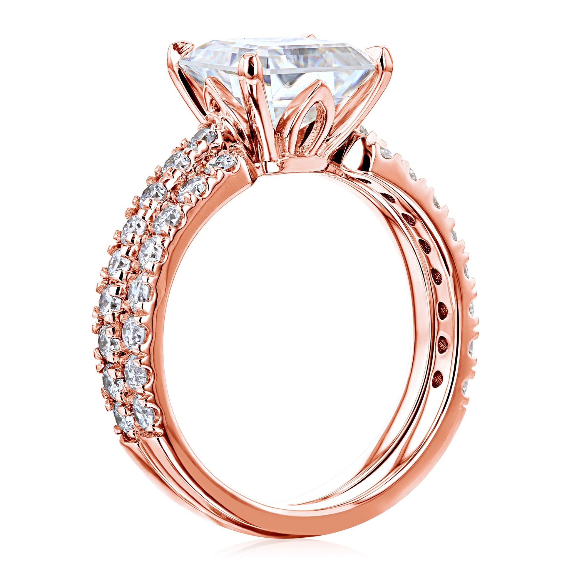 Kobelli 2.2ct Asscher Moissanite Bridal Set
