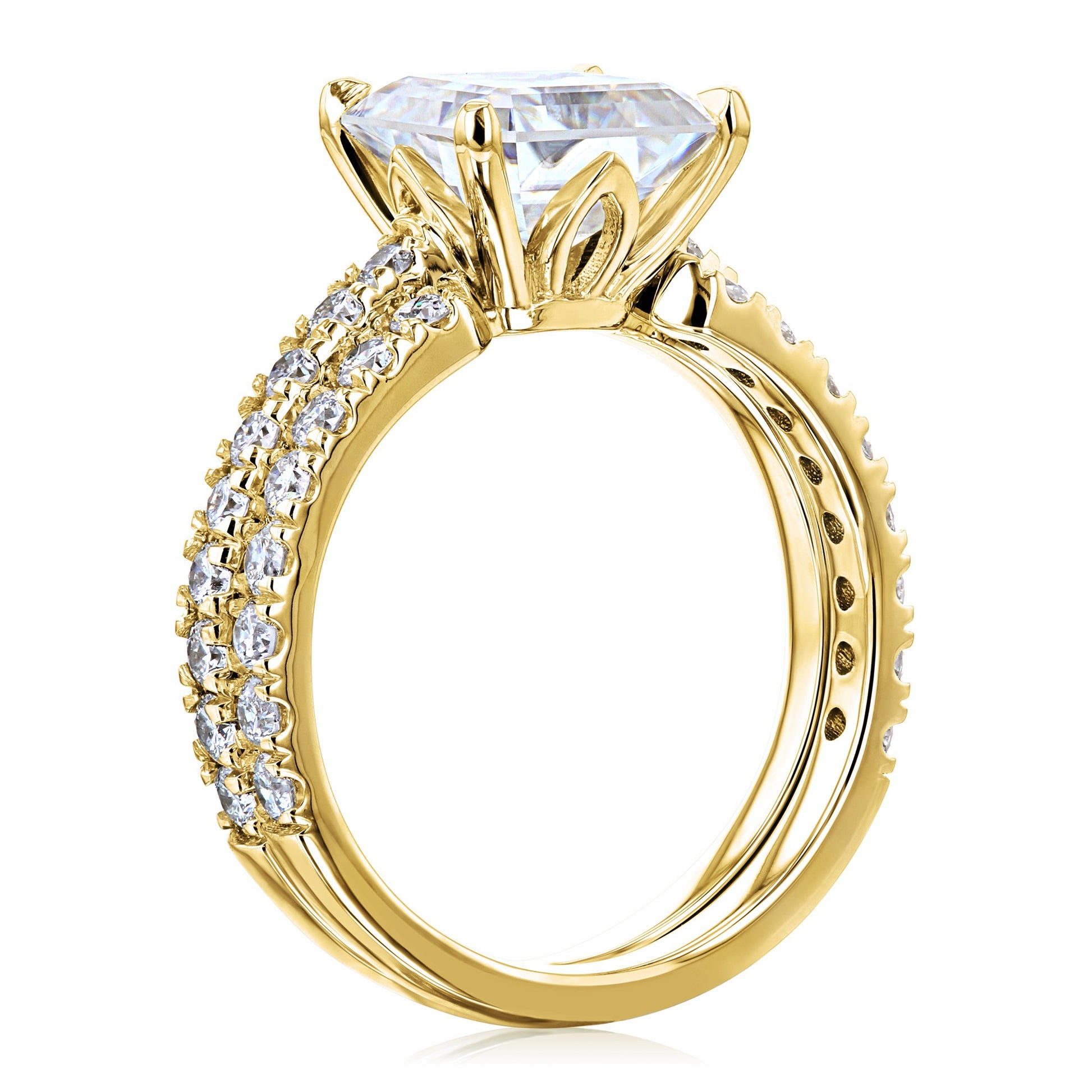 Kobelli 2.2ct Asscher Moissanite Bridal Set