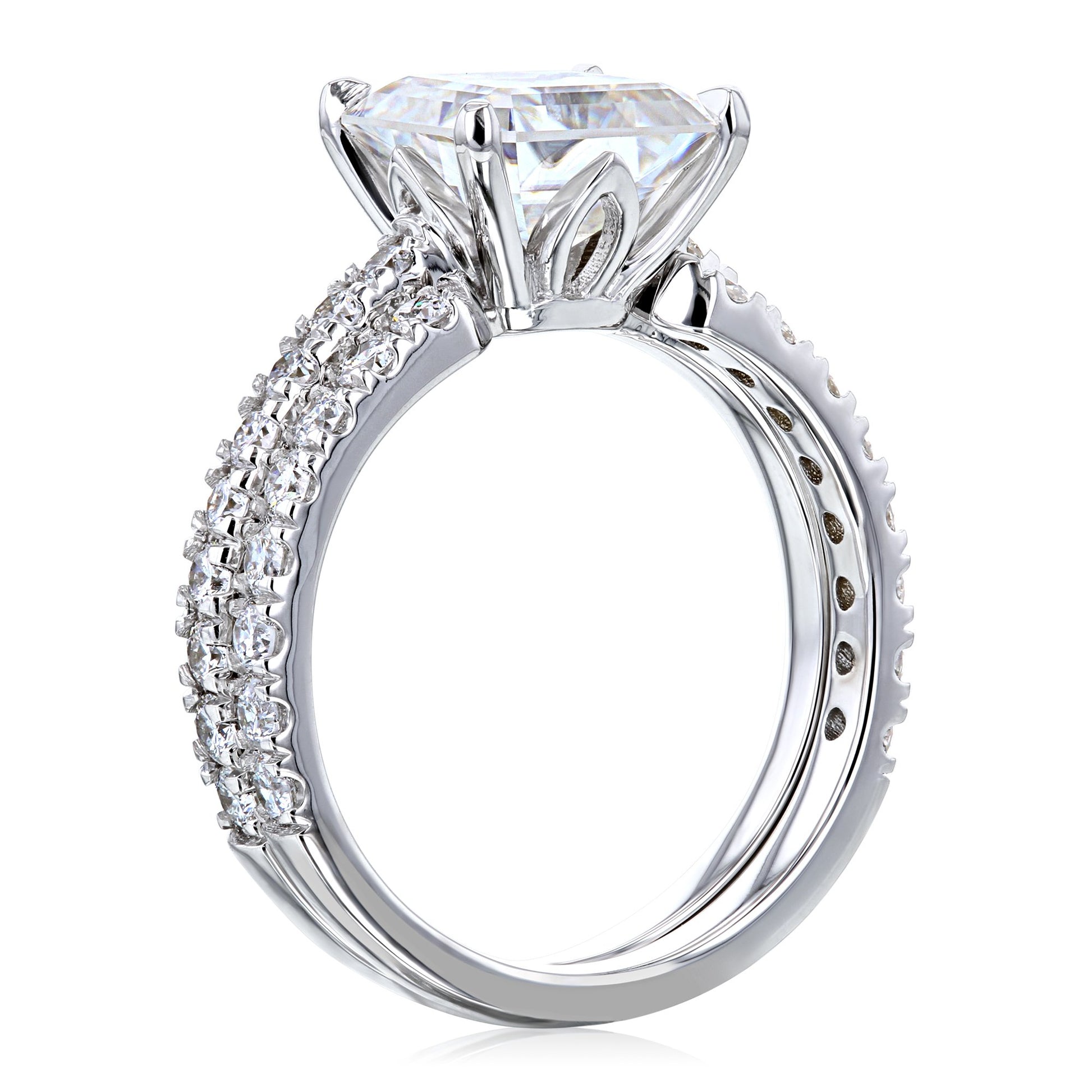 Kobelli 2.2ct Asscher Moissanite Bridal Set