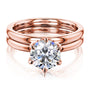 Kobelli 1.5ct Round Moissanite 6-Prong Solitaire Floating Bridal Set