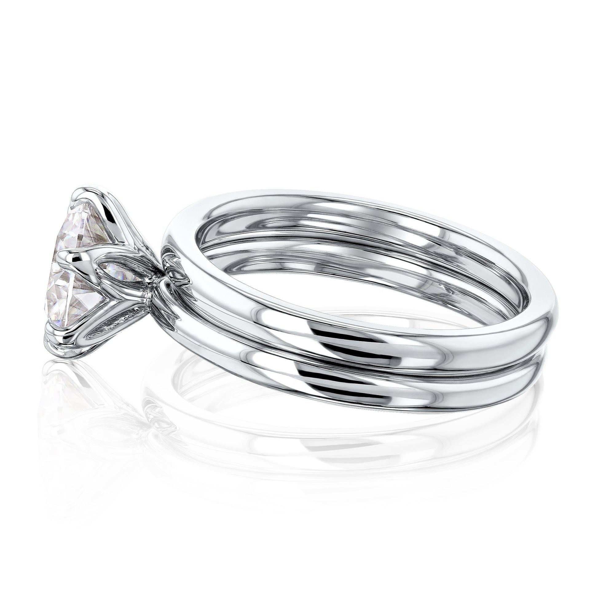 Kobelli 1.5ct Round Moissanite 6-Prong Solitaire Floating Bridal Set