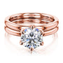 Kobelli 1.9ct Round Moissanite 6-Prong Solitaire Floating Bridal Set