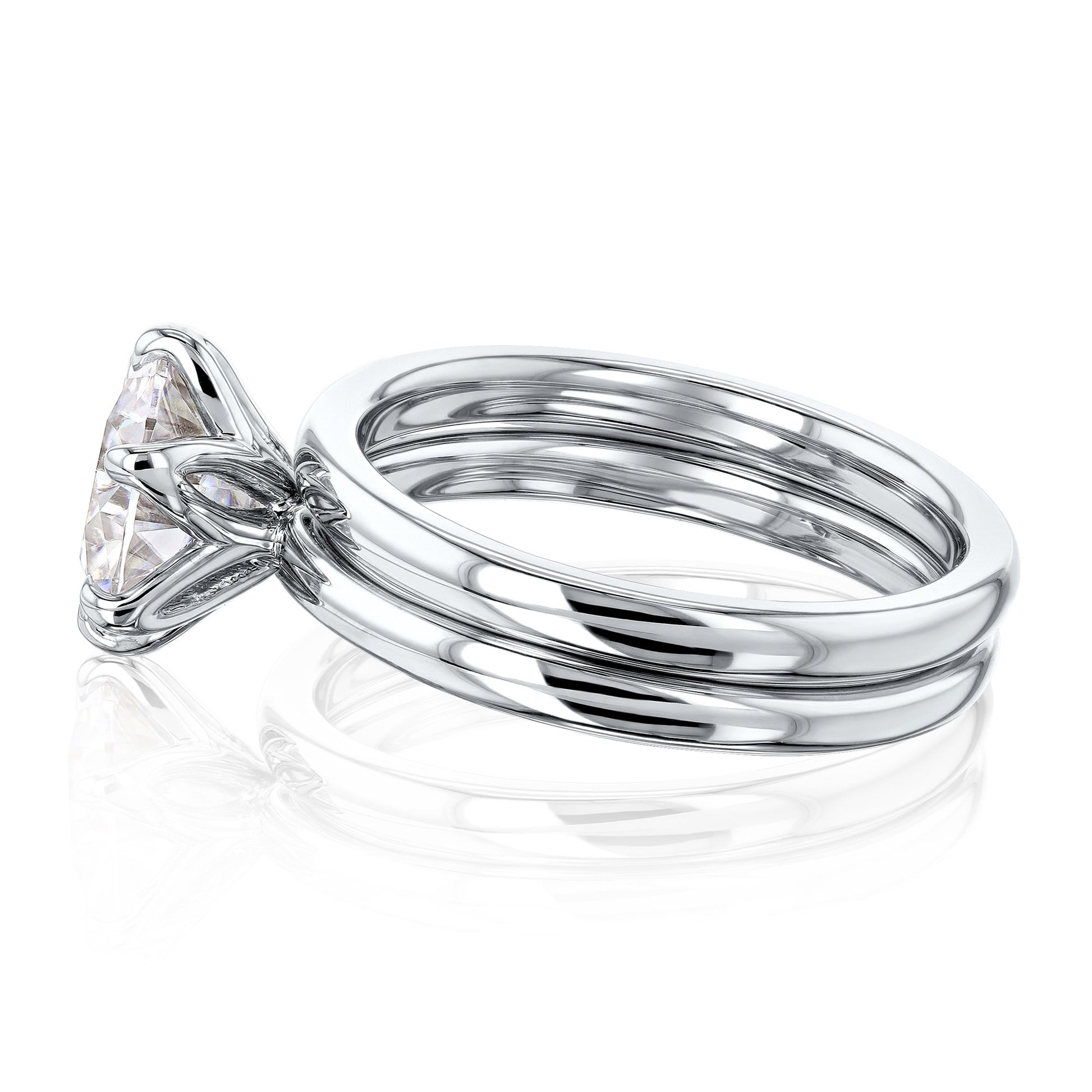 Kobelli 1.9ct Round Moissanite 6-Prong Solitaire Floating Bridal Set
