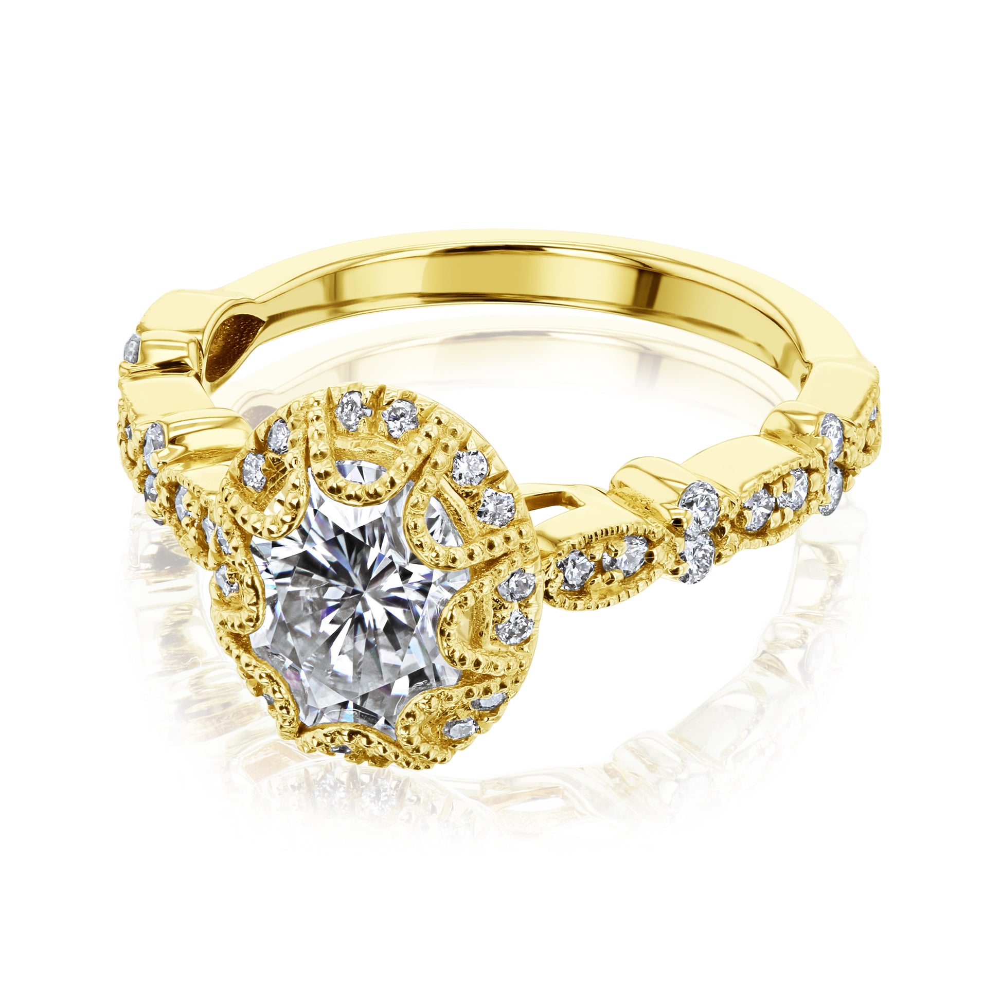 1.75 Carat Moissanite Omari Ring