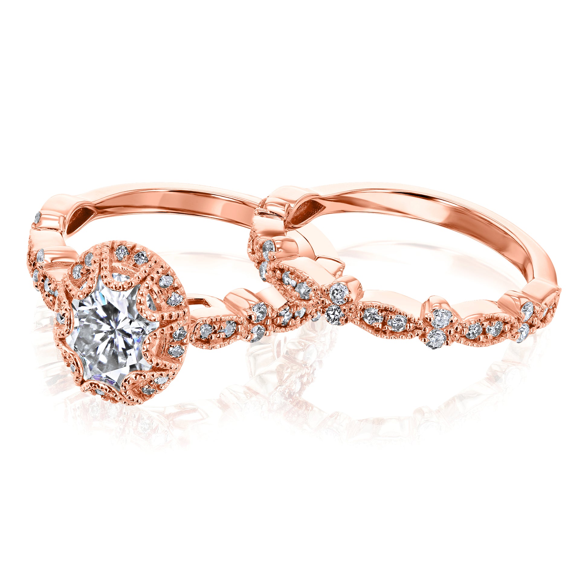 Kobelli 1.50ct Oval Moissanite Bridal Set