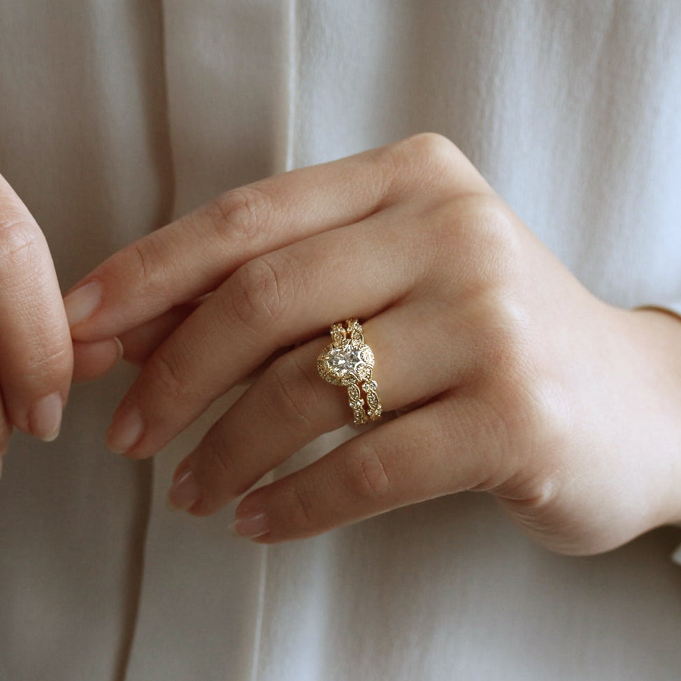 2 Carat Moissanite Omari Bridal Set