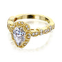 Kobelli Paisely 1.50-Carat Pear Halo Scallop Vintage Engagement Ring