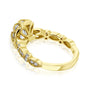 Kobelli Paisely 1.50-Carat Pear Halo Scallop Vintage Engagement Ring