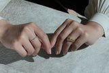 Kobelli Paisely 1.50-Carat Pear Halo Scallop Vintage Bridal Set Gold Rings