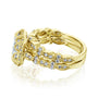 Kobelli Racquel 1.80-Carat Radiant Halo Scallop Vintage Gold Bridal Rings Set