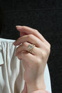 Kobelli Racquel 1.80-Carat Radiant Halo Scallop Vintage Gold Bridal Rings Set