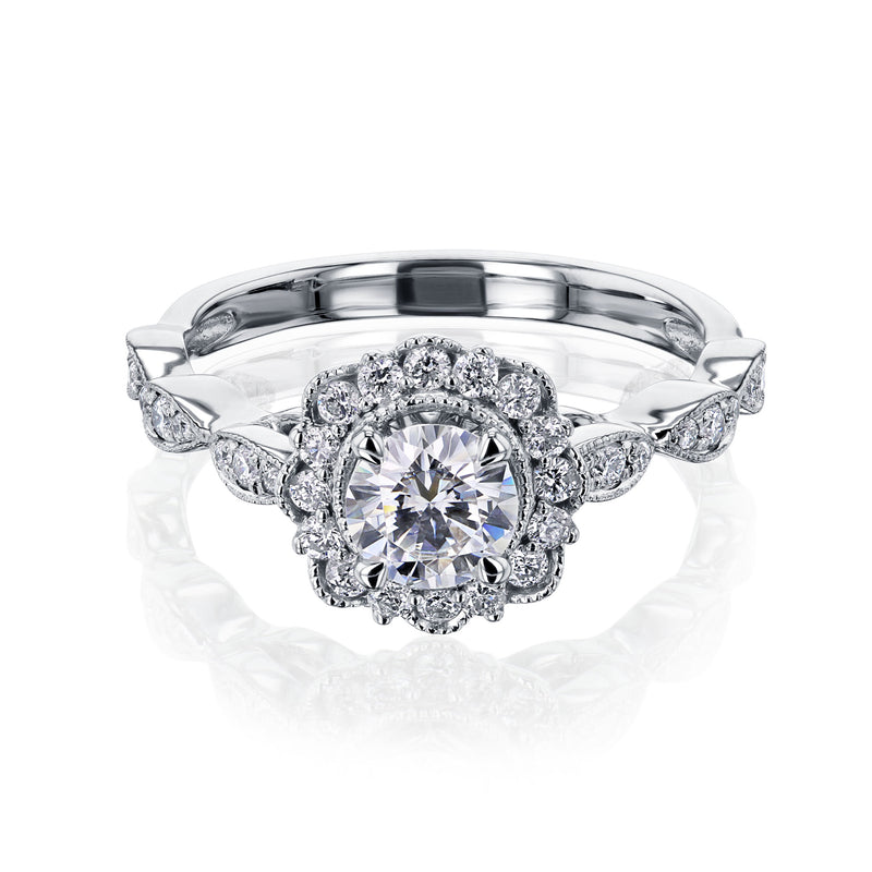 O anel de diamante floral da primavera