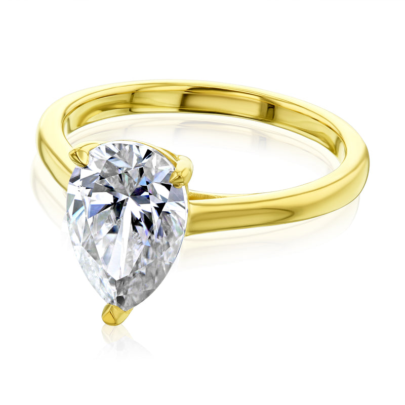 Pauline Pear Solitaire Ring