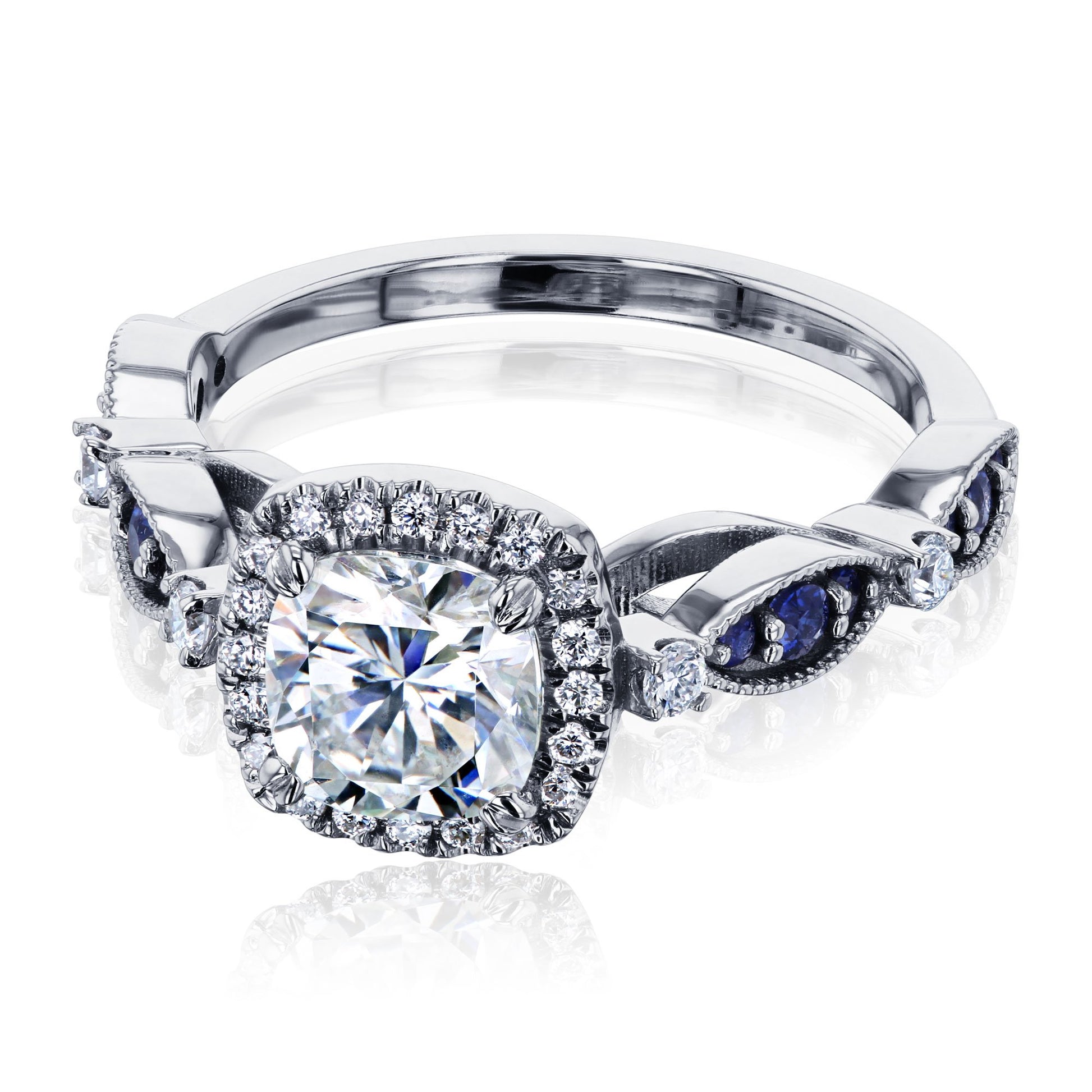 Kobelli 1 Carat Cushion Moissanite Engagement Ring