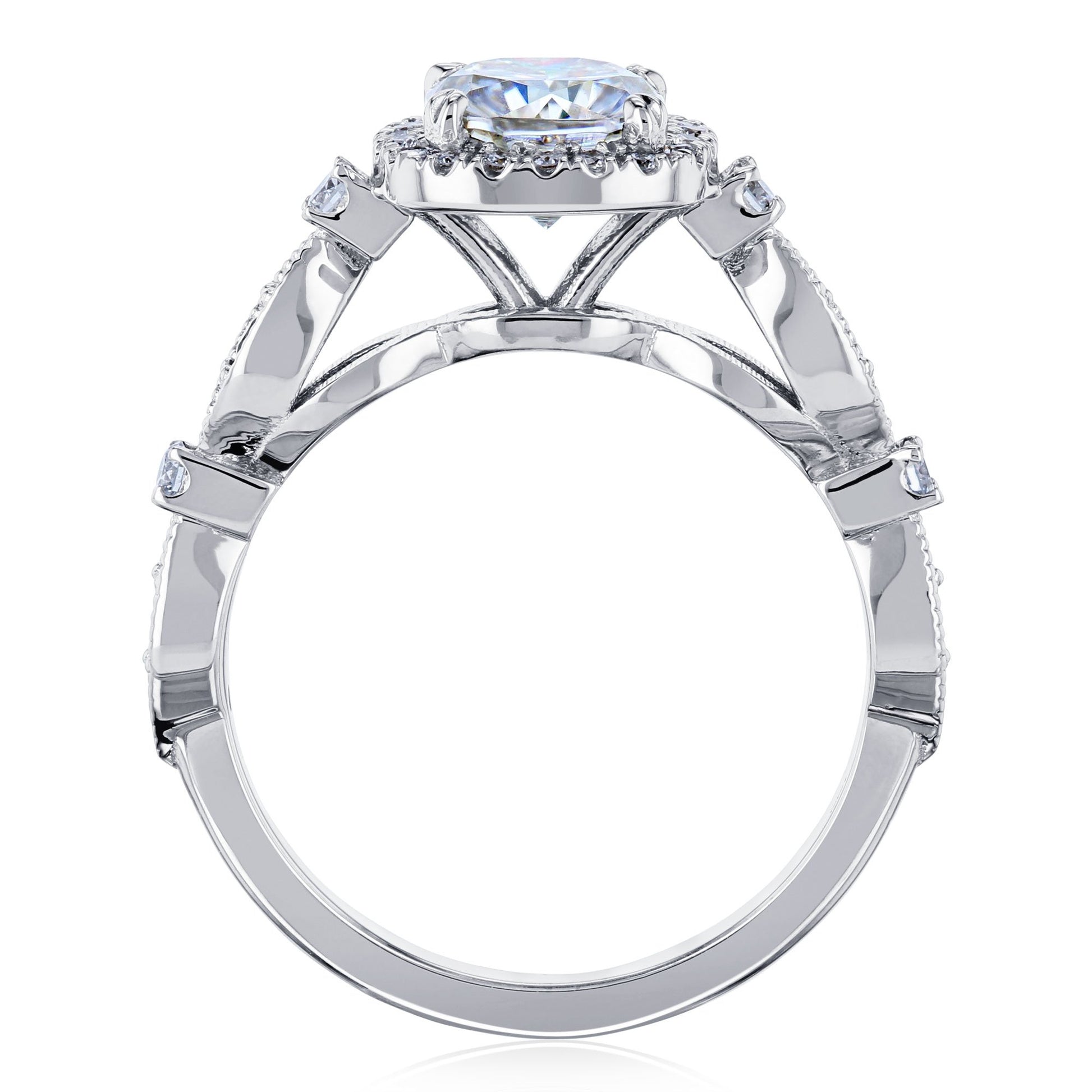 Kobelli 1 Carat Cushion Moissanite Engagement Ring