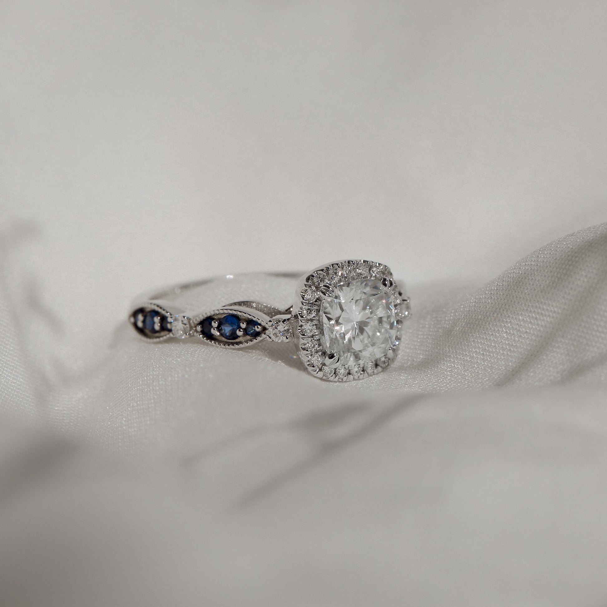 Kobelli 1 Carat Cushion Moissanite Engagement Ring