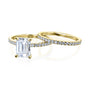 Kobelli 1.75ct Emerald Moissanite and 3/4ct TDW Lab Grown Diamond Bridal Set