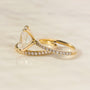 Kobelli Emerald Butterfly Prongs Floating Center Diamond Engagement Ring