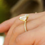 Kobelli Emerald Butterfly Prongs Floating Center Diamond Engagement Ring