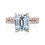 Kobelli Emerald Butterfly Prongs Floating Center Diamond Engagement Ring