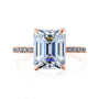 Kobelli Emerald Butterfly Prongs Floating Center Diamond Engagement Ring