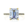 Kobelli Emerald Butterfly Prongs Floating Center Diamond Engagement Ring
