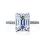 Kobelli Emerald Butterfly Prongs Floating Center Diamond Engagement Ring