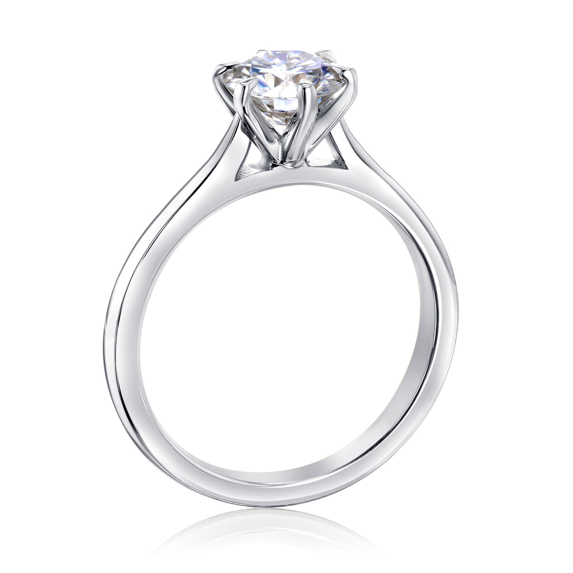 Kobelli 1ct Round Moissanite 6-Prong Ring