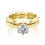 Kobelli 1ct Moissanite 6-Prong Solitaire Bridal Set