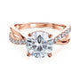 Kobelli 2 Carat Lab-grown Diamond Accented Ribbon Bypass Moissanite Engagement Ring