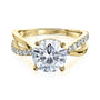 Kobelli 2 Carat Lab-grown Diamond Accented Ribbon Bypass Moissanite Engagement Ring