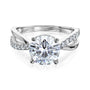 Kobelli 2 Carat Lab-grown Diamond Accented Ribbon Bypass Moissanite Engagement Ring