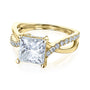 Kobelli 2 Carat Lab-grown Diamond Accented Ribbon Bypass Moissanite Engagement Ring