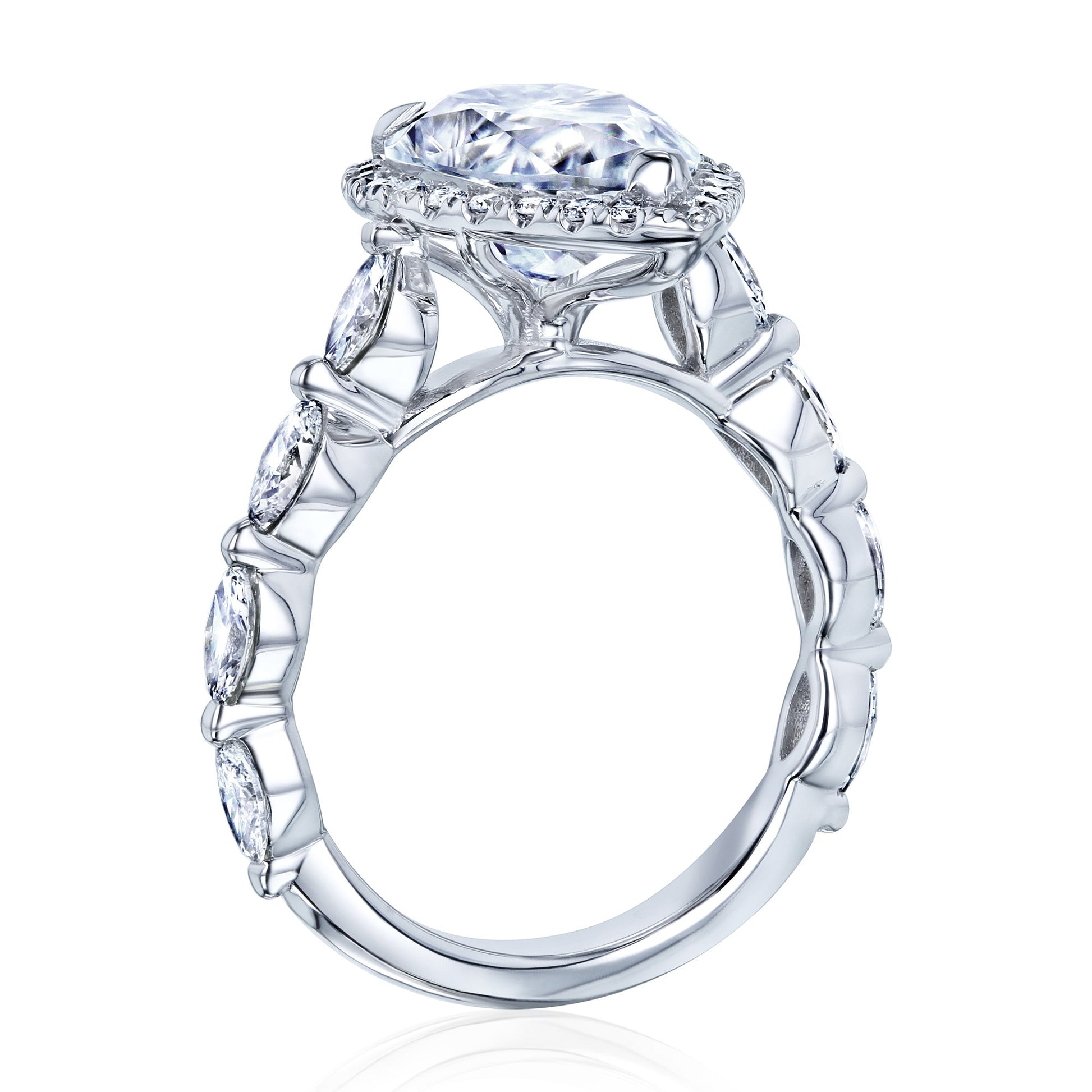 Kobelli The Cristina Pear Moissanite Engagement Ring