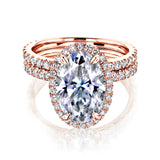 Kobelli - Online Jewelry Shop - Oval Moissanite Bridal Set - Rose Gold