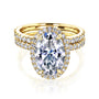 Kobelli - Online Jewelry Shop - Oval Moissanite Bridal Set - Yellow Gold