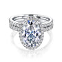 Kobelli - Online Jewelry Shop - Oval Moissanite Bridal Set - White Gold