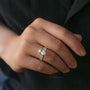 Kobelli Pear 9x6 Moissanite & Diamond Eco Engagement Ring