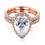 Kobelli Paige Moissanite and Diamond Bridal Set - Rose Gold