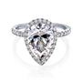 Kobelli - Online Store - Pear Statement Moissanite and Diamond Engagement Ring - White Gold