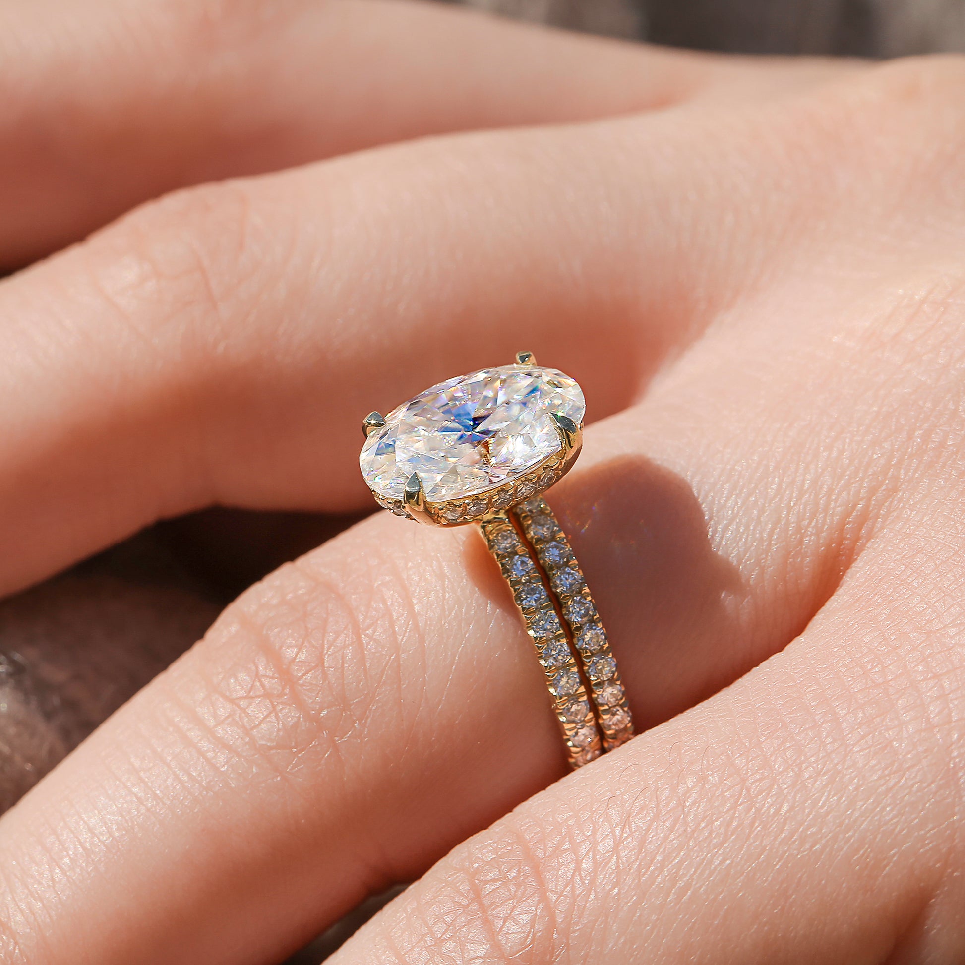 0.4 Carat Lab Grown Diamond Near Eternity Bara Ring