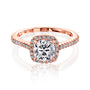Kobelli Cushion Moissanite Floating Halo Ring