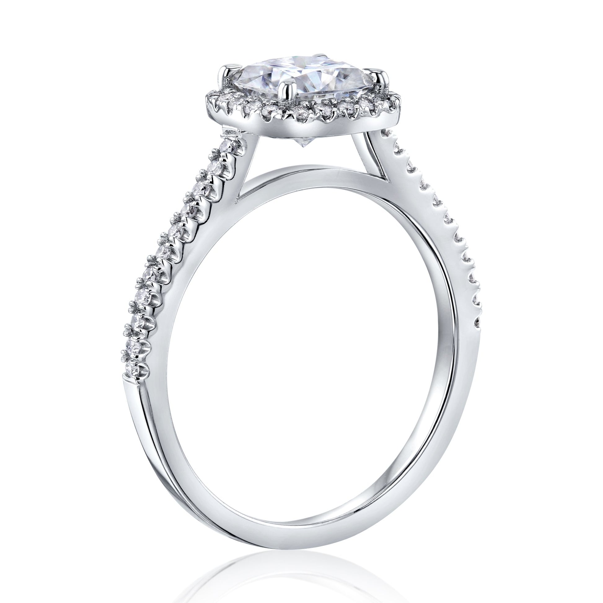 Kobelli Cushion Moissanite Floating Halo Ring