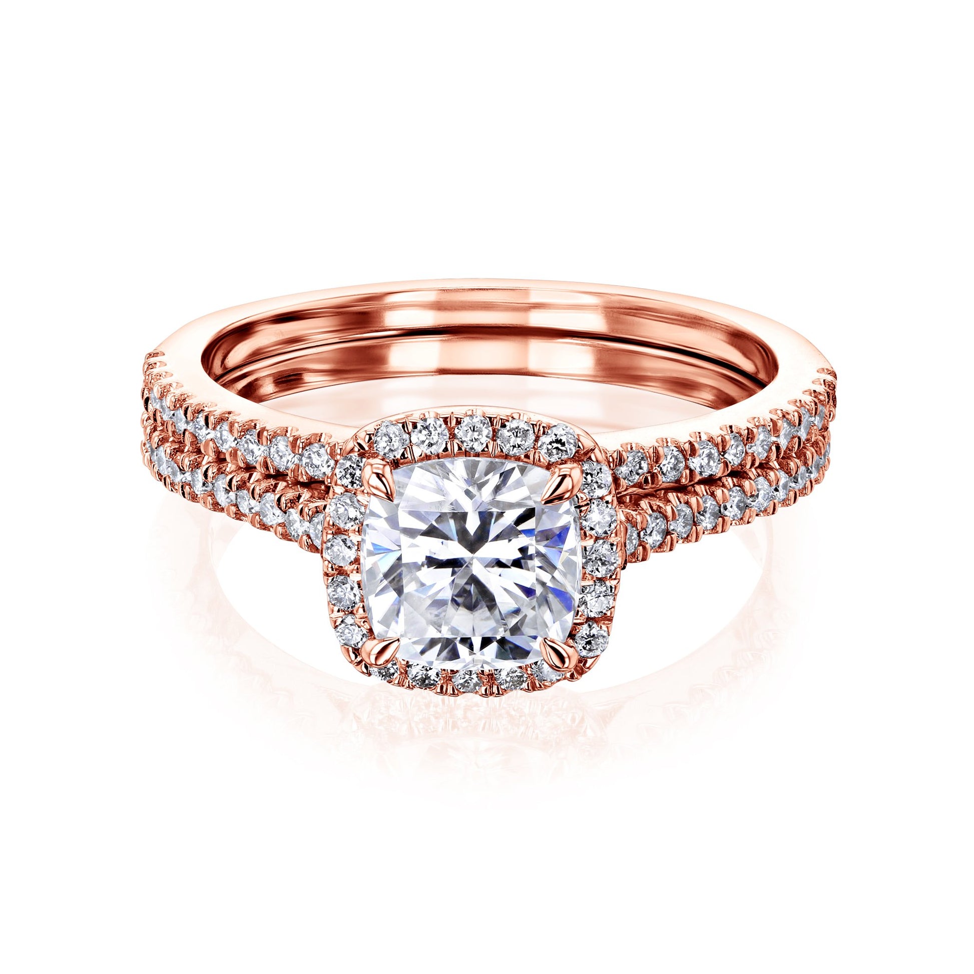 Kobelli Moissanite Wedding Ring Set