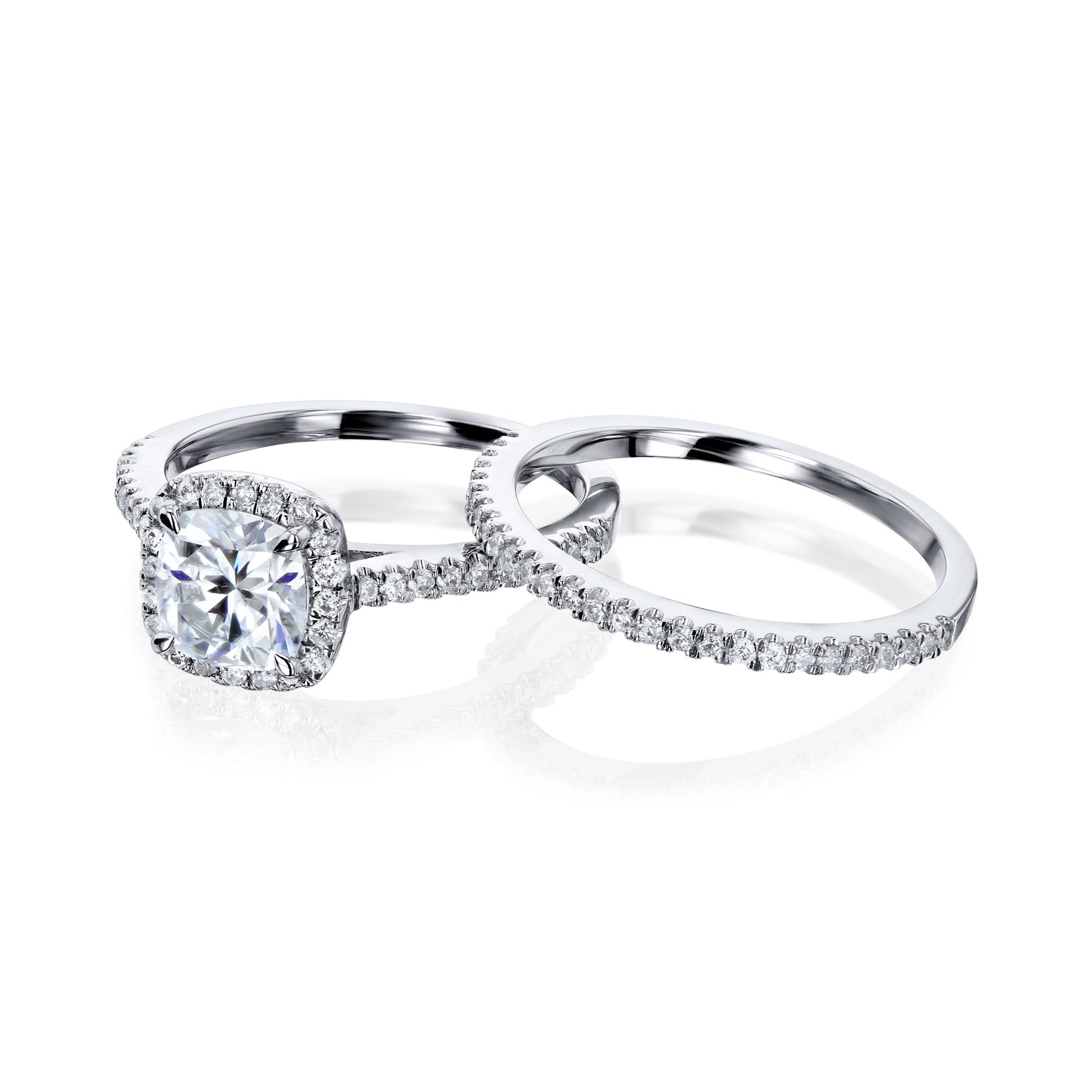 Kobelli Moissanite Wedding Ring Set