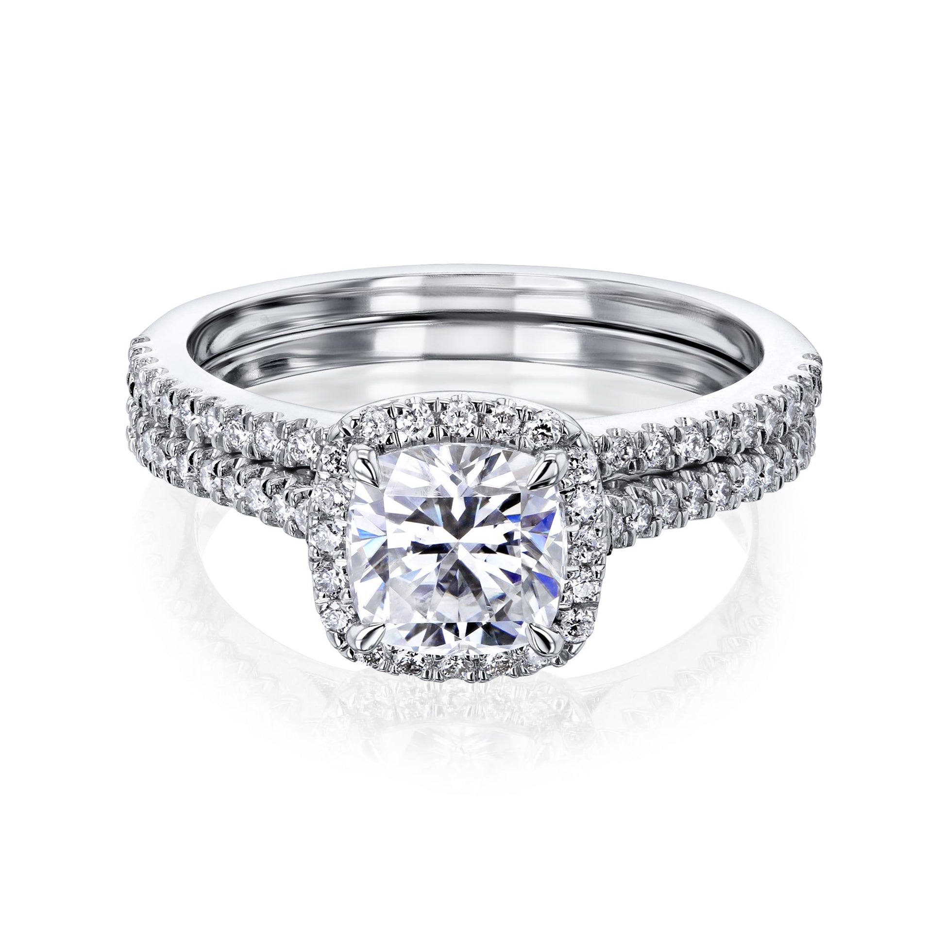 Kobelli Moissanite Wedding Ring Set