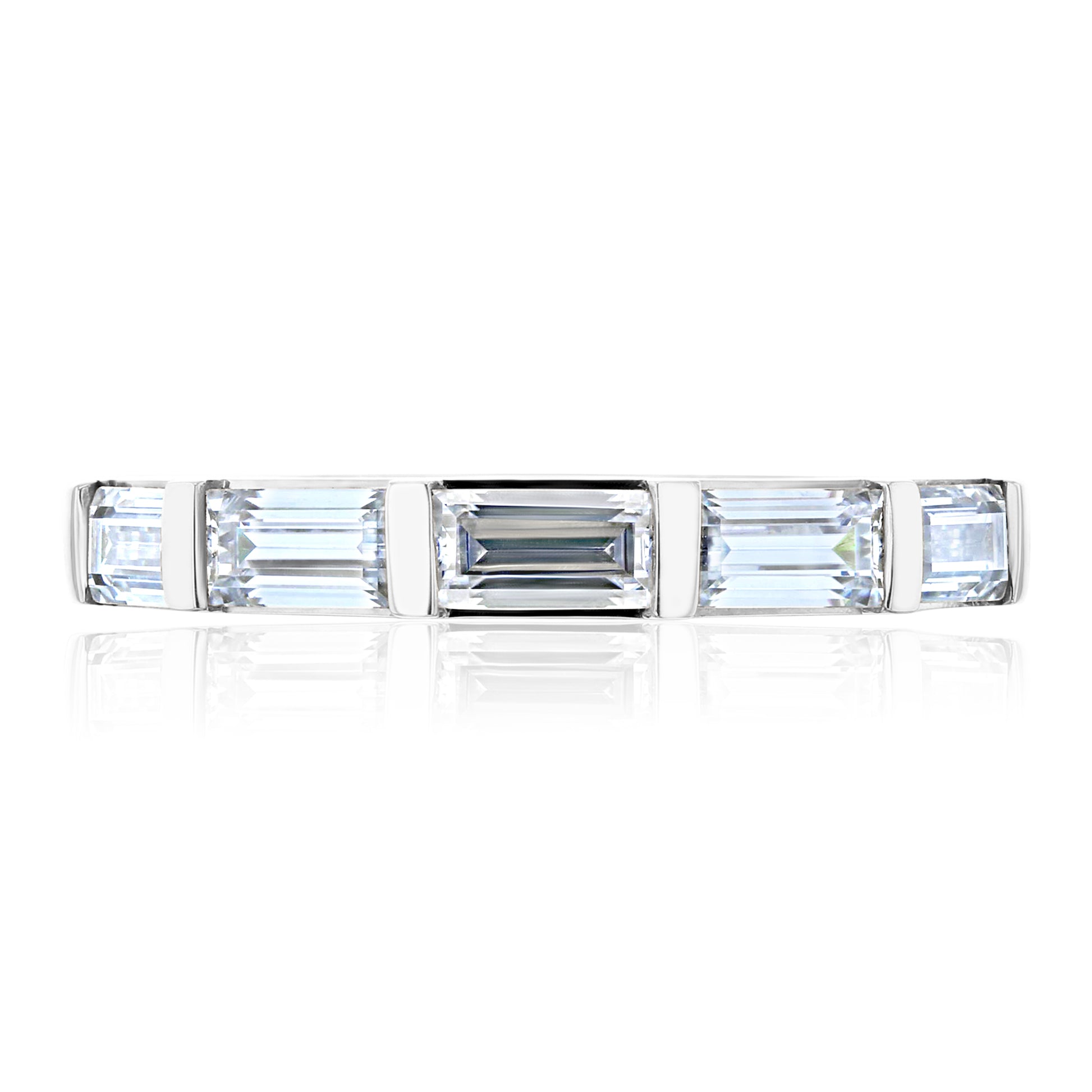 0.85 Carat Moissanite Bea Half Eternity Ring