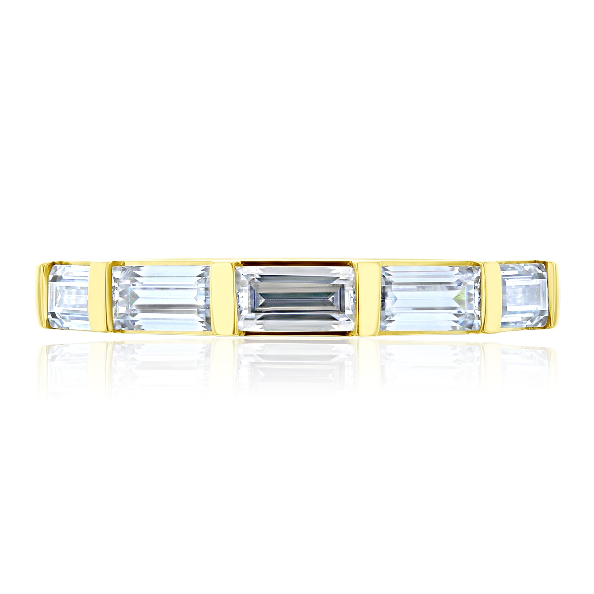 0.85 Carat Moissanite Bea Half Eternity Ring