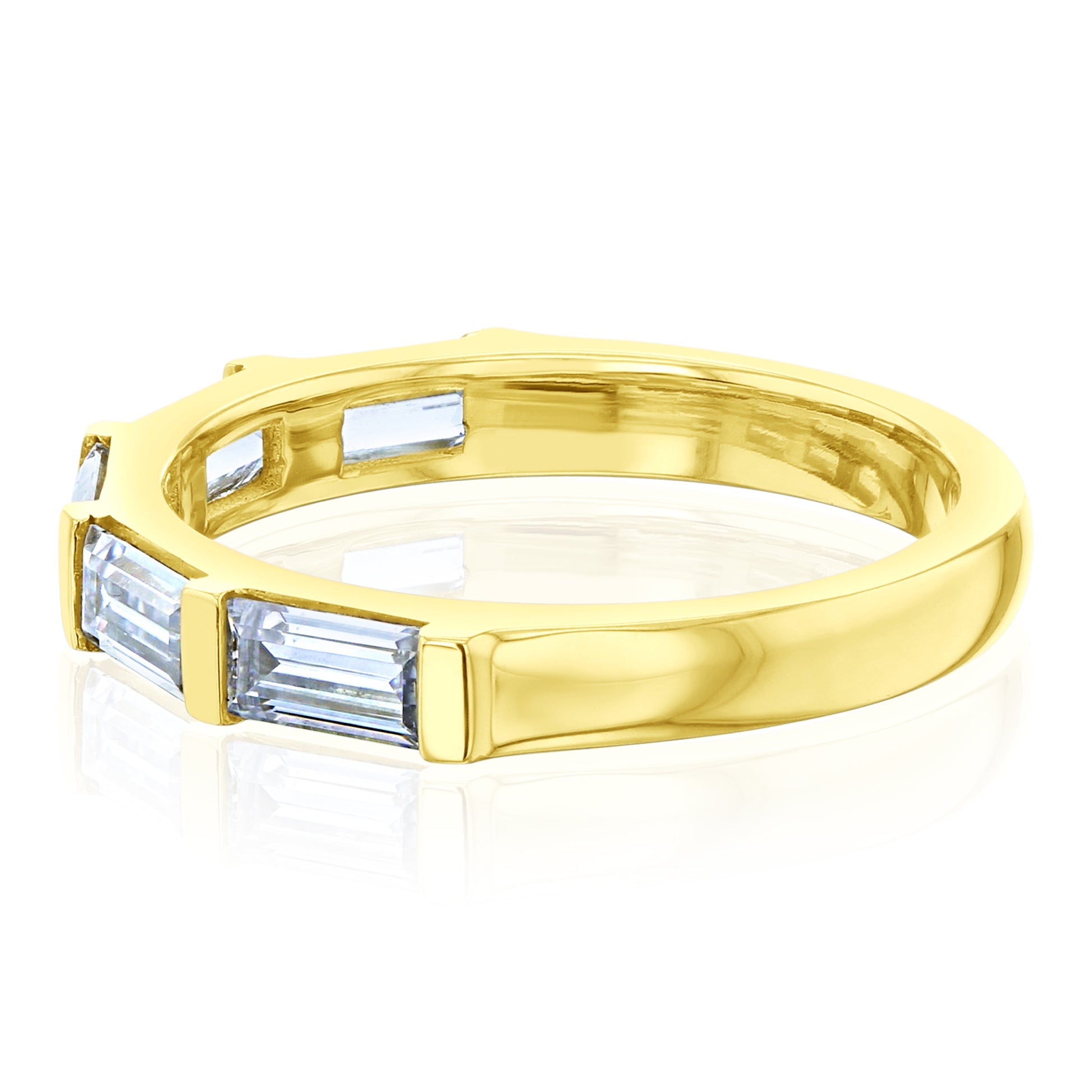 0.85 Carat Moissanite Bea Half Eternity Ring